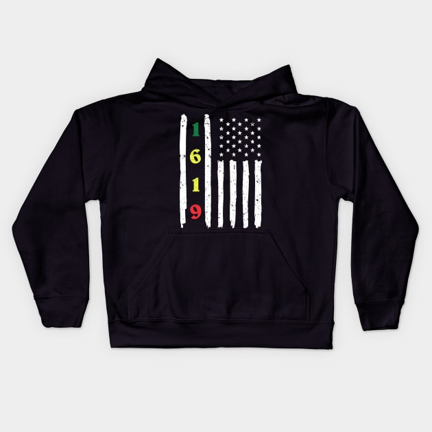 1619 Tshirt - African American Our Ancestors Kids Hoodie by luisharun